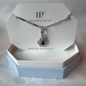 New Bomb Party Sparking A Memory Rhodium Necklace with Black Center Pendant